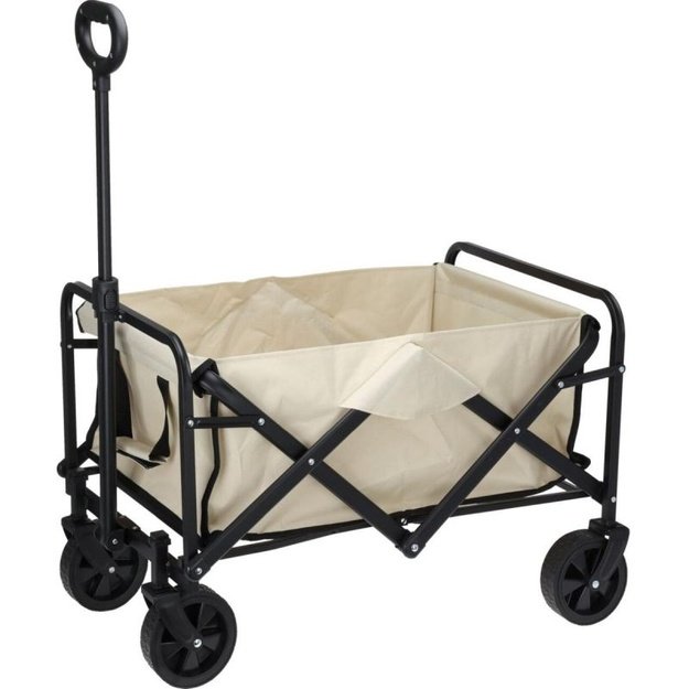 REDCLIFFS SULANKSTOMAS KELIONINIS IR PAPLAUDIMIO VEŽIMĖLIS 71 × 50 × 46–91 CM, JUODAS / SMĖLINIS
