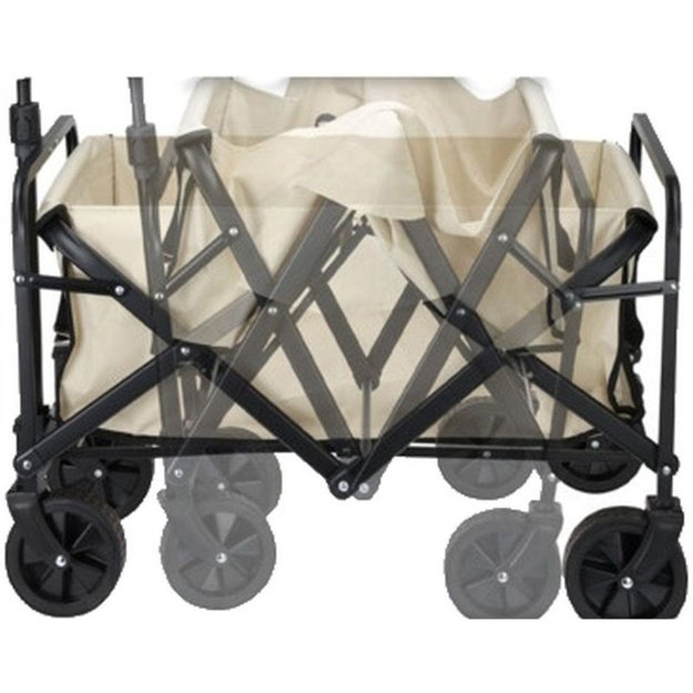 REDCLIFFS SULANKSTOMAS KELIONINIS IR PAPLAUDIMIO VEŽIMĖLIS 71 × 50 × 46–91 CM, JUODAS / SMĖLINIS