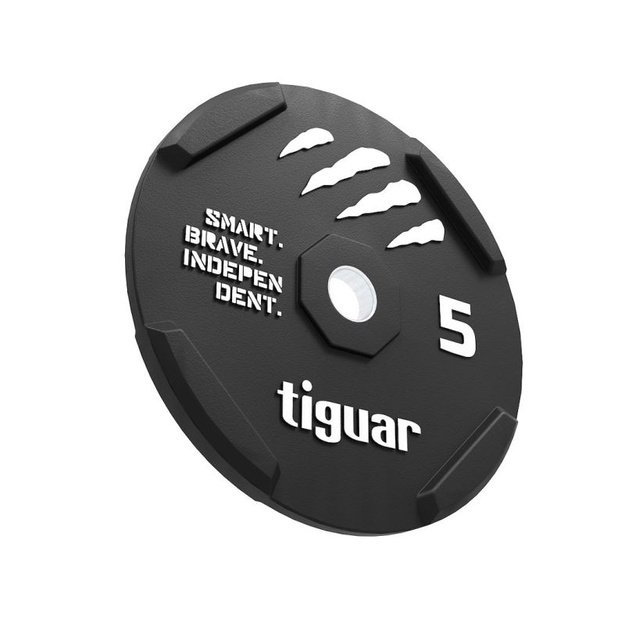 Tiguar guminis svorio diskas, 5 kg, juodas