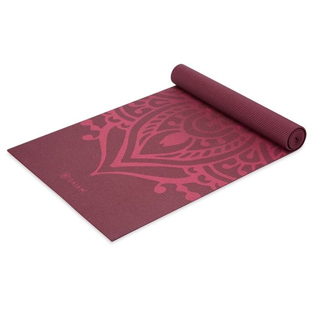 Gaiam Sundial Layers jogos kilimėlis, 5 mm, vyšninis