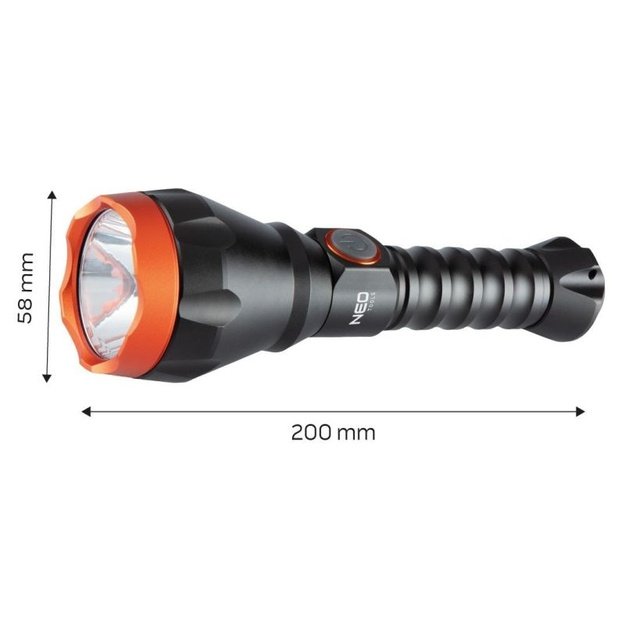 NEO Tools įkraunamas žibintuvėlis, 500 lm, Osram P9 LED, 4000 mAh