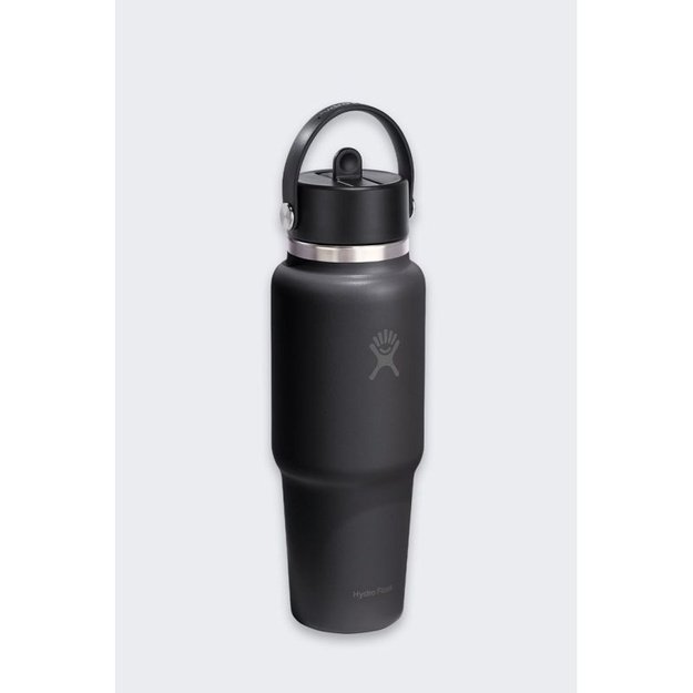 Hydro Flask Wide Mouth termo gertuvė su šiaudeliu, 946 ml, juoda