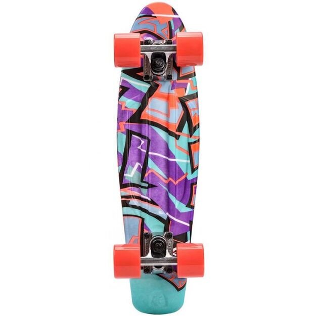 Riedlentė Meteor Multicolor Graffiti Purple Mint Red