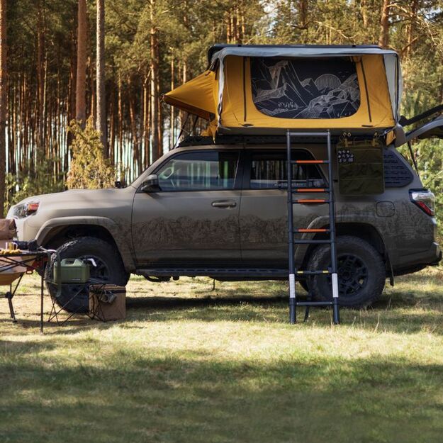 Keturvietė stogo palapinė Offlander Fold 4 smėlio spalvos 6