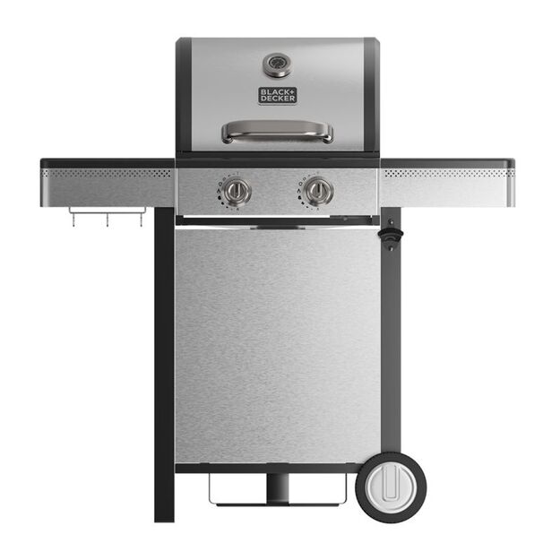 Dujinis grilis Black+Decker – 2 degiklių BBQ grilis