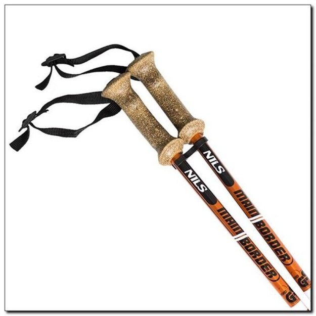 Nils Extreme TK696 trekingo lazdos, 65–135 cm, oranžinės ir auksinės
