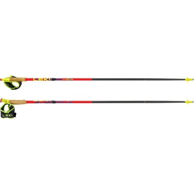 LEKI TRL Ultratrail FX One bėgimo lazdos, 115 cm, raudonos