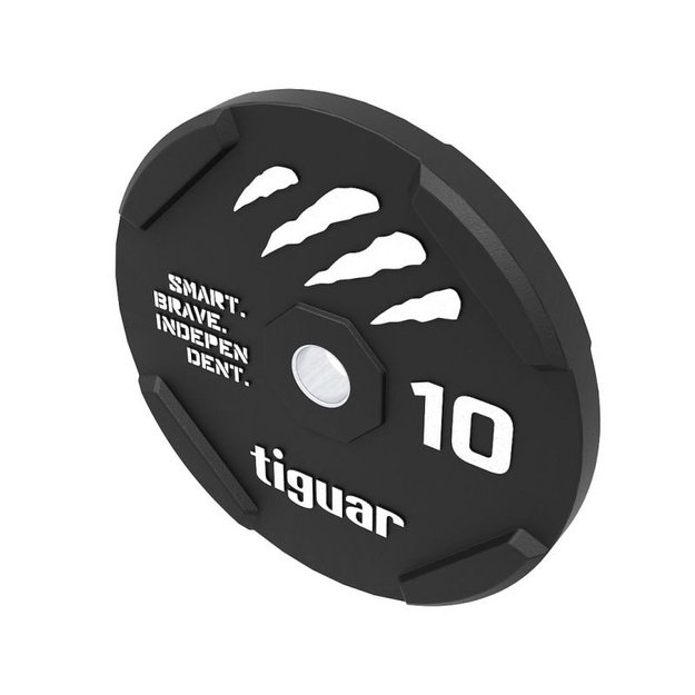 Tiguar guminis svorio diskas, 10 kg, juodas