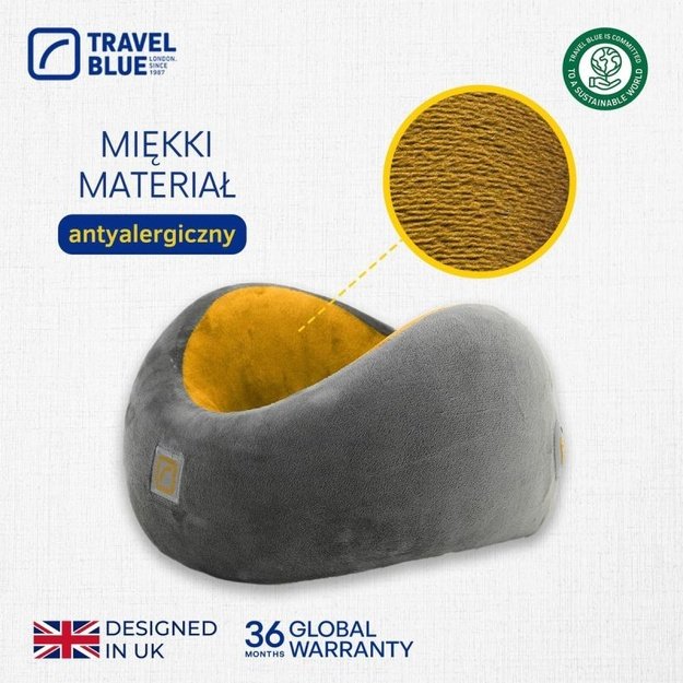Travel Blue High Cloud kelioninė pagalvė su atminties putomis