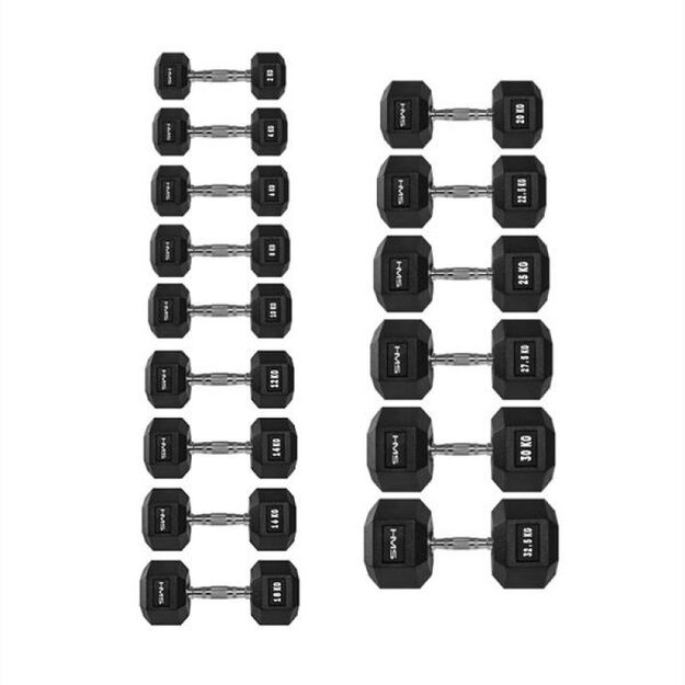 Hantelis HMS HEX PRO 16 kg dumbbell 12