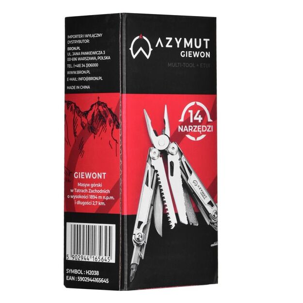Plieninis daugiafunkcis įrankis su dėklu AZYMUT Giewon 11