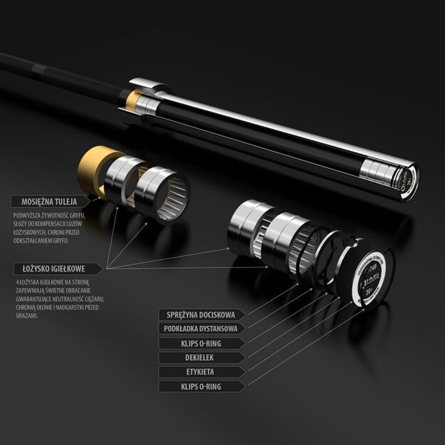 HMS Premium CrossFit Bar 220 cm 20 kg – olimpinė štanga 48