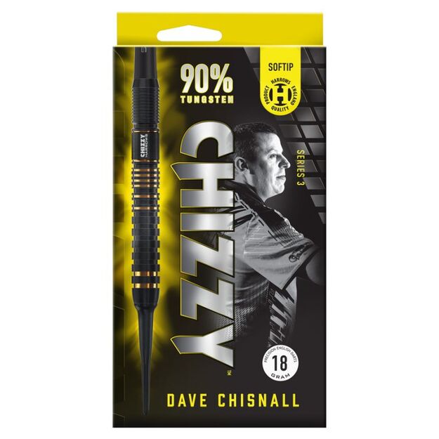 Harrows Chizzy Series 3 Dave Chisnall 90% steeltip smiginio strėlytės  4