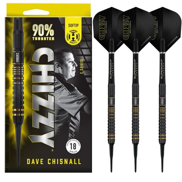 Harrows Chizzy Series 3 Dave Chisnall 90% steeltip smiginio strėlytės  6