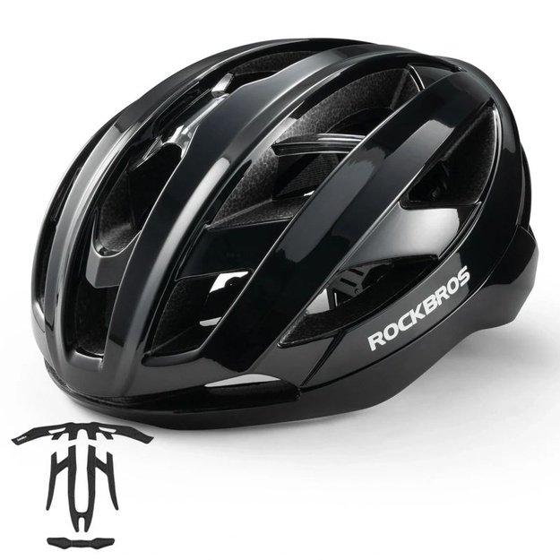 Rockbros LK-69 dviratininkų šalmas, 58–62 cm, juodas