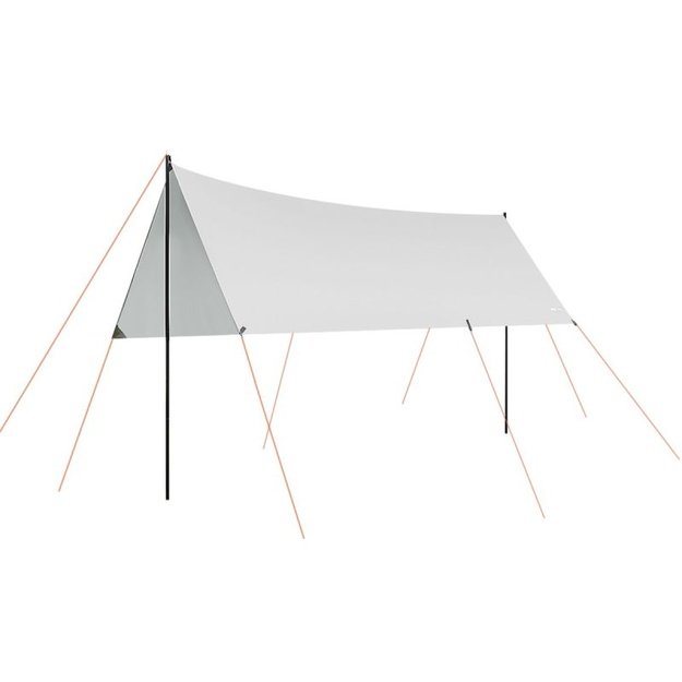 Enero Camp tentas nuo saulės su stovais, 3 x 4 x 2,4 m, pilkas