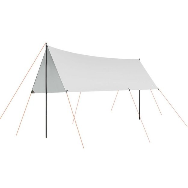 Enero Camp tentas nuo saulės su stovais, 3 x 4 x 2,4 m, pilkas