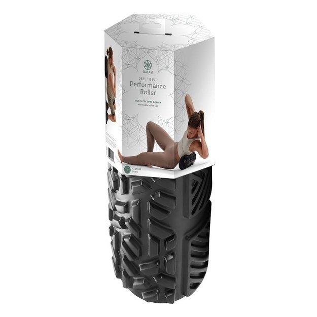 Gaiam tekstūruotas masažo volelis, juodas