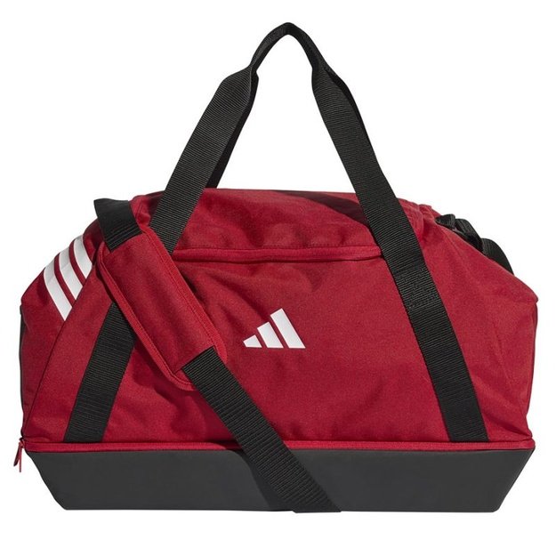 Adidas Tiro Duffle sportinis krepšys su apatiniu skyriumi, M, 59,5 cm, raudonas-baltas