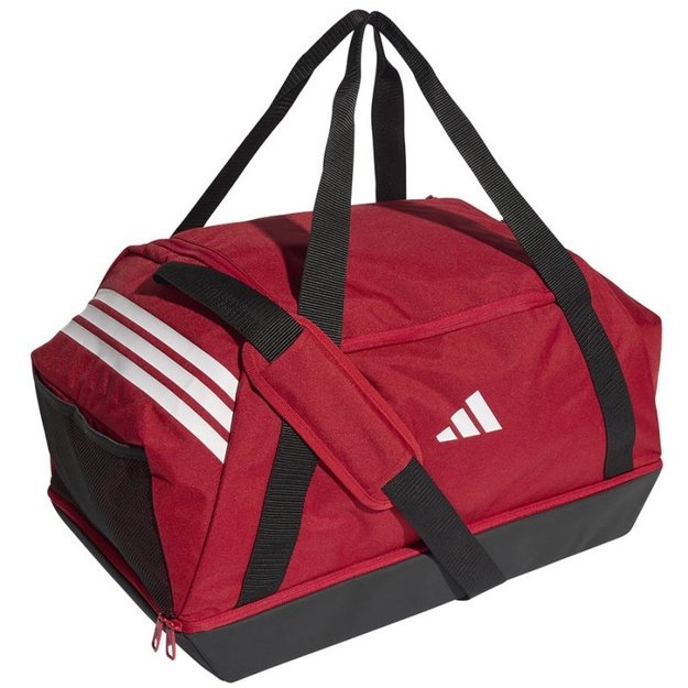 Adidas Tiro Duffle sportinis krepšys su apatiniu skyriumi, M, 59,5 cm, raudonas-baltas