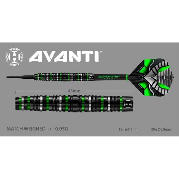 Harrows Avanti Darts 90% tungsten smiginio strėlytės 1