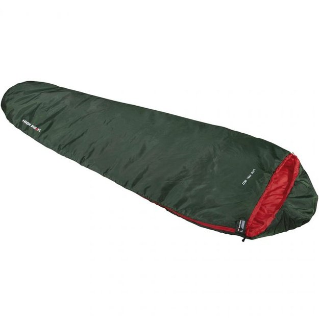 HIGH PEAK LITE PAK 800 MIEGMAIŠIS 210 × 75/50 CM, ŽALIAS / RAUDONAS
