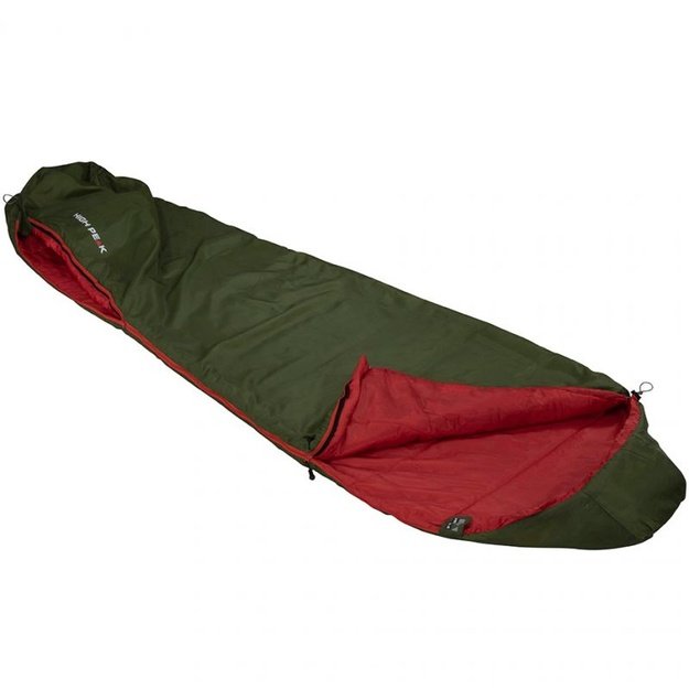 HIGH PEAK LITE PAK 800 MIEGMAIŠIS 210 × 75/50 CM, ŽALIAS / RAUDONAS