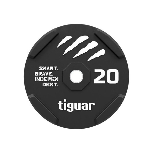 Tiguar guminis svorio diskas, 20 kg, juodas