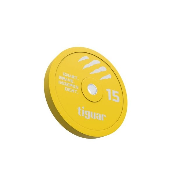 tiguar Colored Rubber Bumper spalvotas guminis svorio diskas, 15 kg