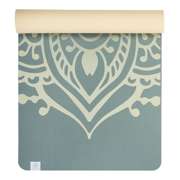 Gaiam TPE Sundial Layers jogos kilimėlis, 6 mm, šviesiai mėlynas
