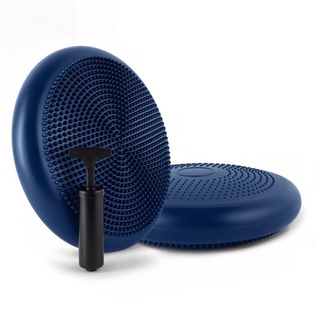 Spokey FIT SEAT dvipusė balansavimo pagalvė su pompa, 33 cm