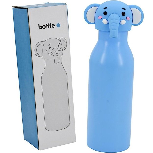 Stamina vaikiška termo gertuvė su drambliu, 450 ml, mėlyna