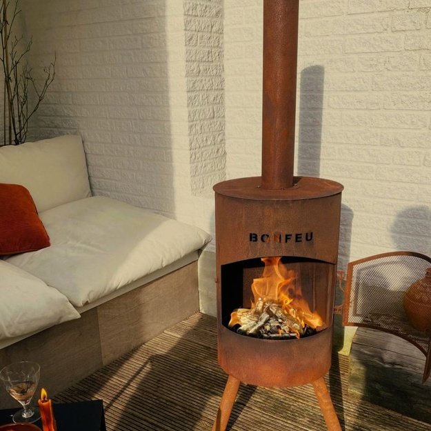 Bonfeu BonTon 50 lauko židinys, rūdžių spalvos
