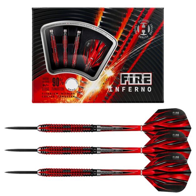 Harrows Fire Inferno 90% steeltip smiginio strėlytės 