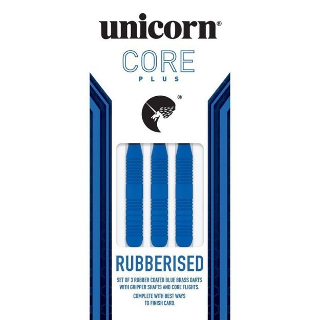Unicorn Core Plus Blue Rubberised Brass steeltip strėlytės 2