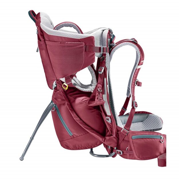Deuter Kid Comfort Maron patogi, saugi ir ergonomiška vaikiška nešioklė 7