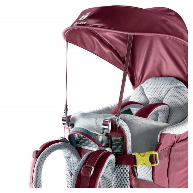 Deuter Kid Comfort Maron patogi, saugi ir ergonomiška vaikiška nešioklė 9