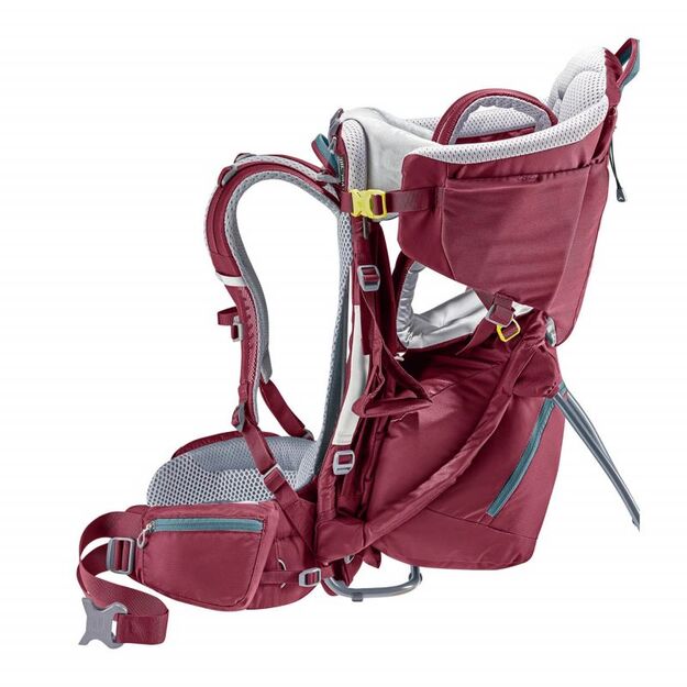Deuter Kid Comfort Maron patogi, saugi ir ergonomiška vaikiška nešioklė 4