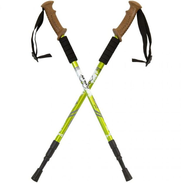 Trekingo lazdos ENERO Expedition žalios su dėklu