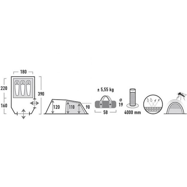 Tent High Peak Atmos 3 11535