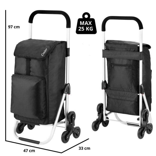 Expert Premium 6 ratukų pirkinių vežimėlis 8