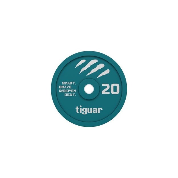tiguar Color Rubber Bumper spalvotas guminis svorio diskas, 20 kg