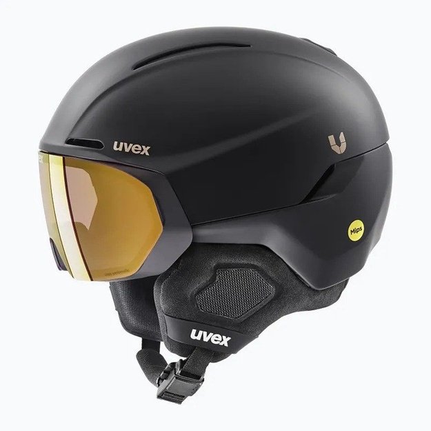 Uvex Ultimate Horizon MIPS slidinėjimo šalmas, juodas matinis