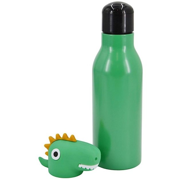 Stamina vaikiška termo gertuvė su dinozauru, 450 ml, žalia