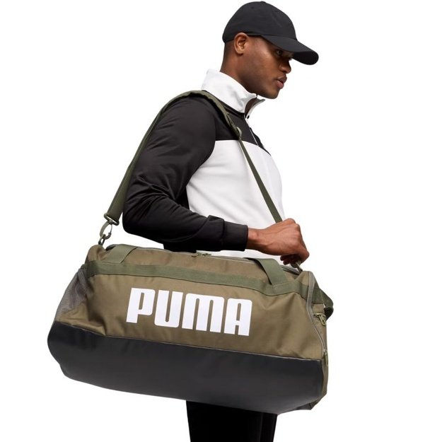 Puma Challenger Medium sportinis krepšys, 58 l, chaki spalvos