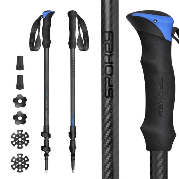Spokey Atom trekking poles – lengvos, trijų dalių trekingo lazdos 1