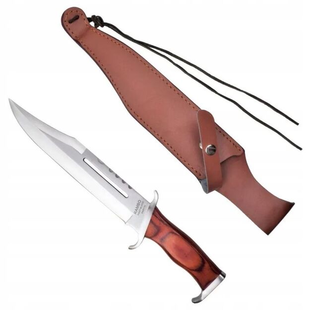 Rambo III Cinema Classic 425 mm žygio peilis su odiniu dėklu  1