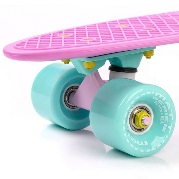 Plastikinė riedlentė Meteor Matt Pink Mint