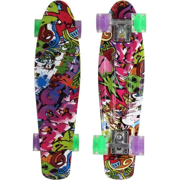 Plastikinė riedlentė Enero Graffiti LED 22