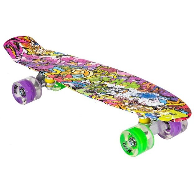 Plastikinė riedlentė Enero Graffiti LED 22
